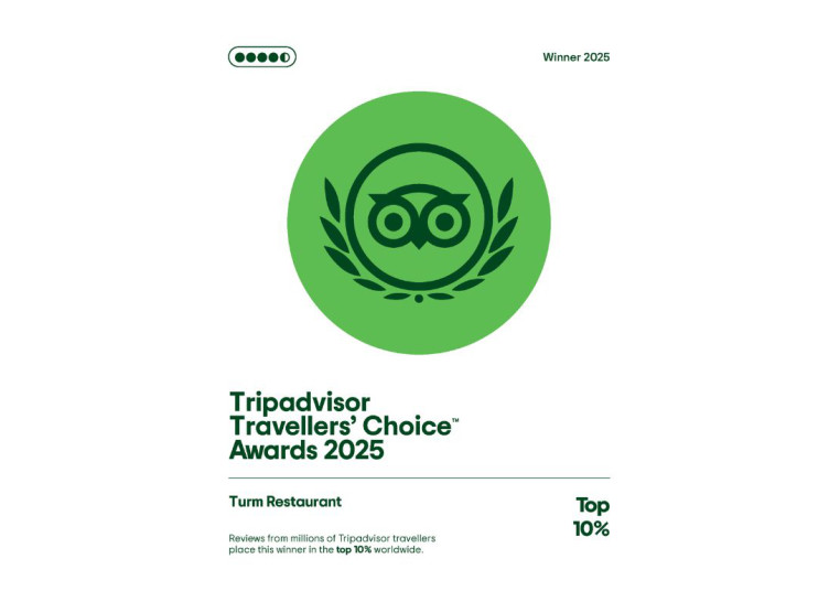 Tripadvisor Award for the Turm Restaurant at Donauturm