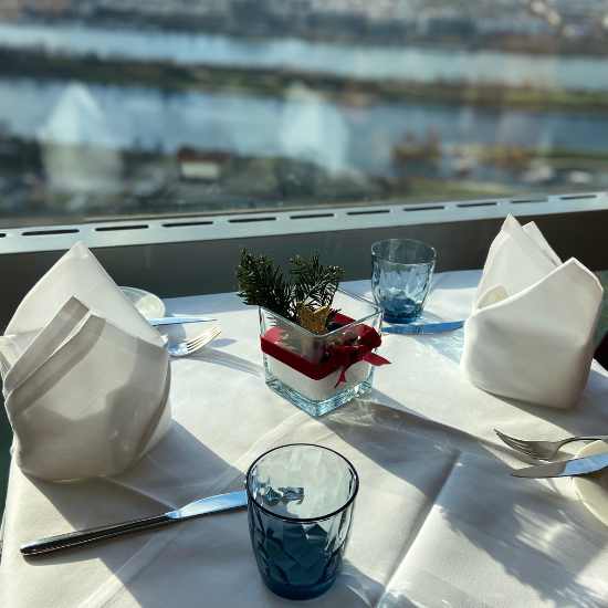 Christmas menu at the Turm Restaurant at 170m – available for groups from 10 to 100 people